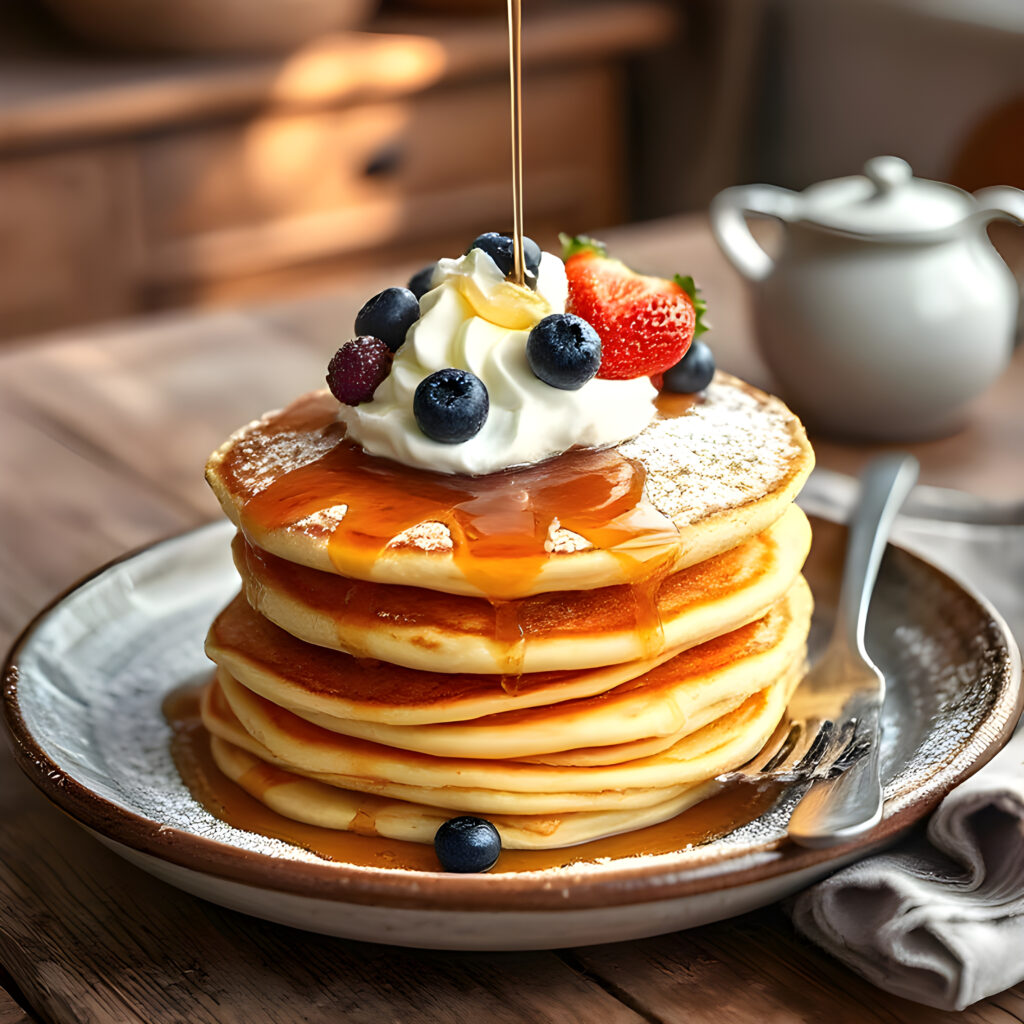Cottage Cheese Pancakes, Fluffy Pancakes, Healthy Breakfast, High Protein Breakfast, Brunch Ideas, Easy Pancake Recipe, Gluten-Free Pancakes (if applicable), Berry Pancakes, Maple Syrup, Whipped Cream, Delicious Breakfast, Weekend Brunch, Cozy Morning, Sweet Breakfast, Gourmet Pancakes, Breakfast for Dinner