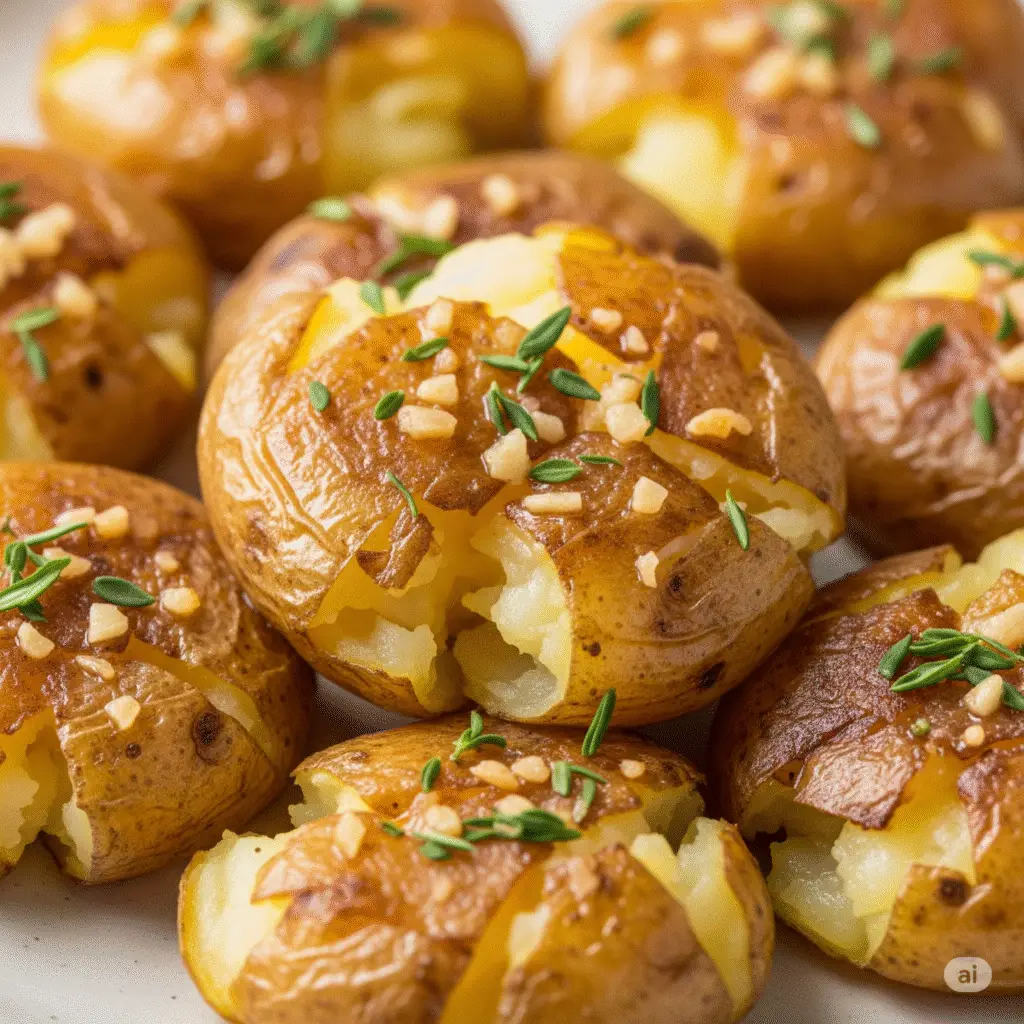Smashed Potatoes Crispy, Dreamy, & Garlic-Kissed: The BEST Smashed Potatoes