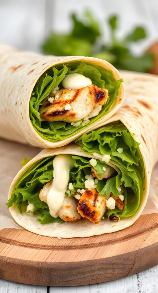 Easy Chicken Caesar Wrap Recipe | Healthy, Fresh & Meal Prep Friendly