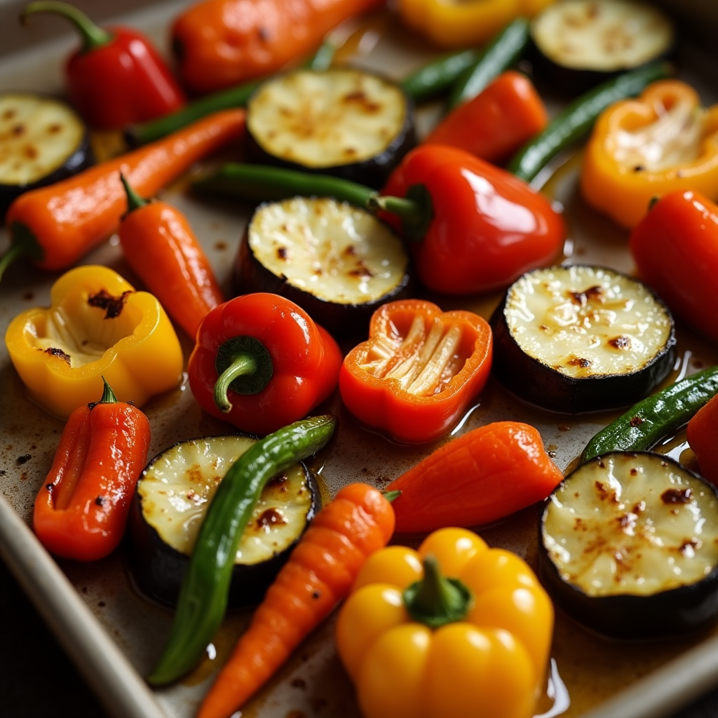 somudro A colorful medley of roasted low FODMAP vegetables bed37381 49dd 47ee bcdd 6b3644eb3379