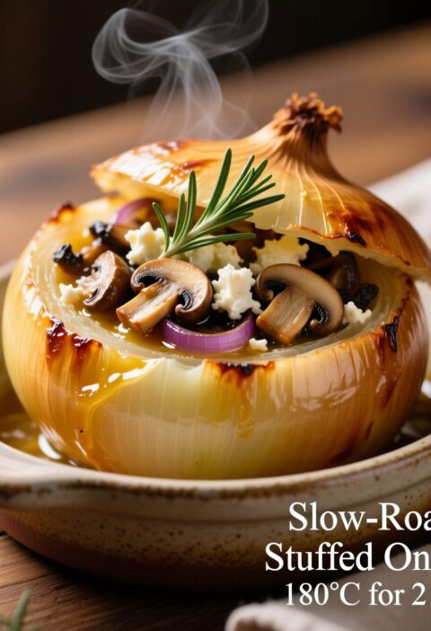 Slow Roasted Stuffed Onions – Sweet, Caramelized & Comforting