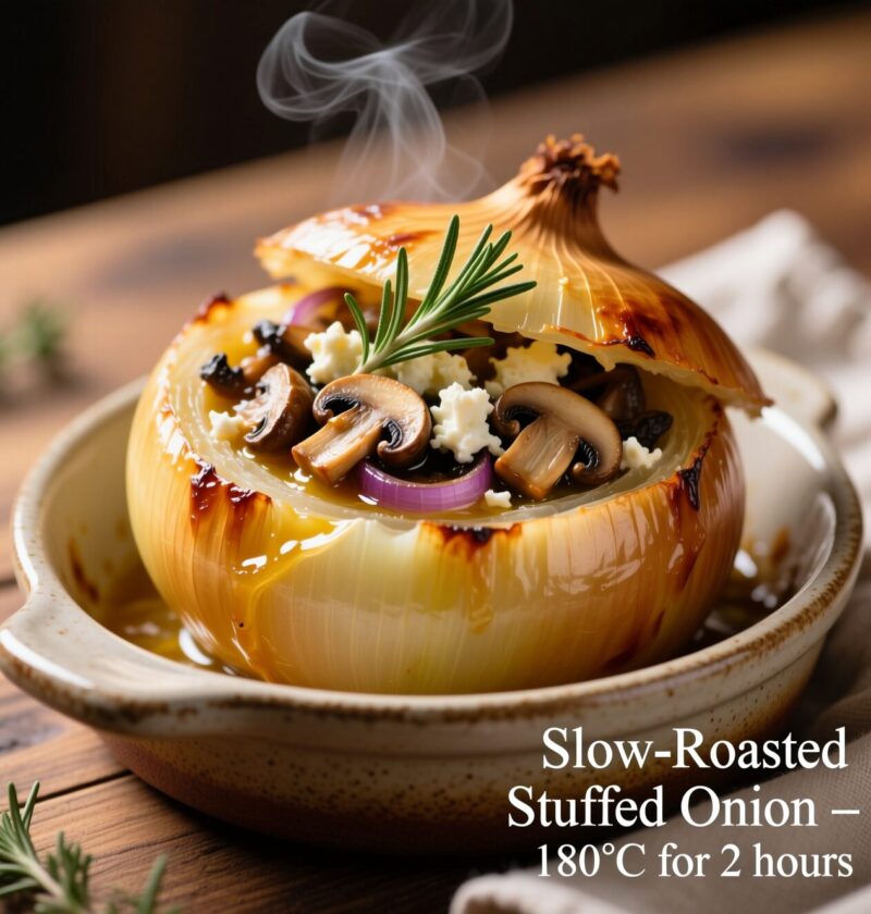 Slow Roasted Stuffed Onions – Sweet, Caramelized & Comforting