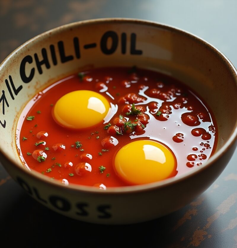 prepare Chili Oil Eggs